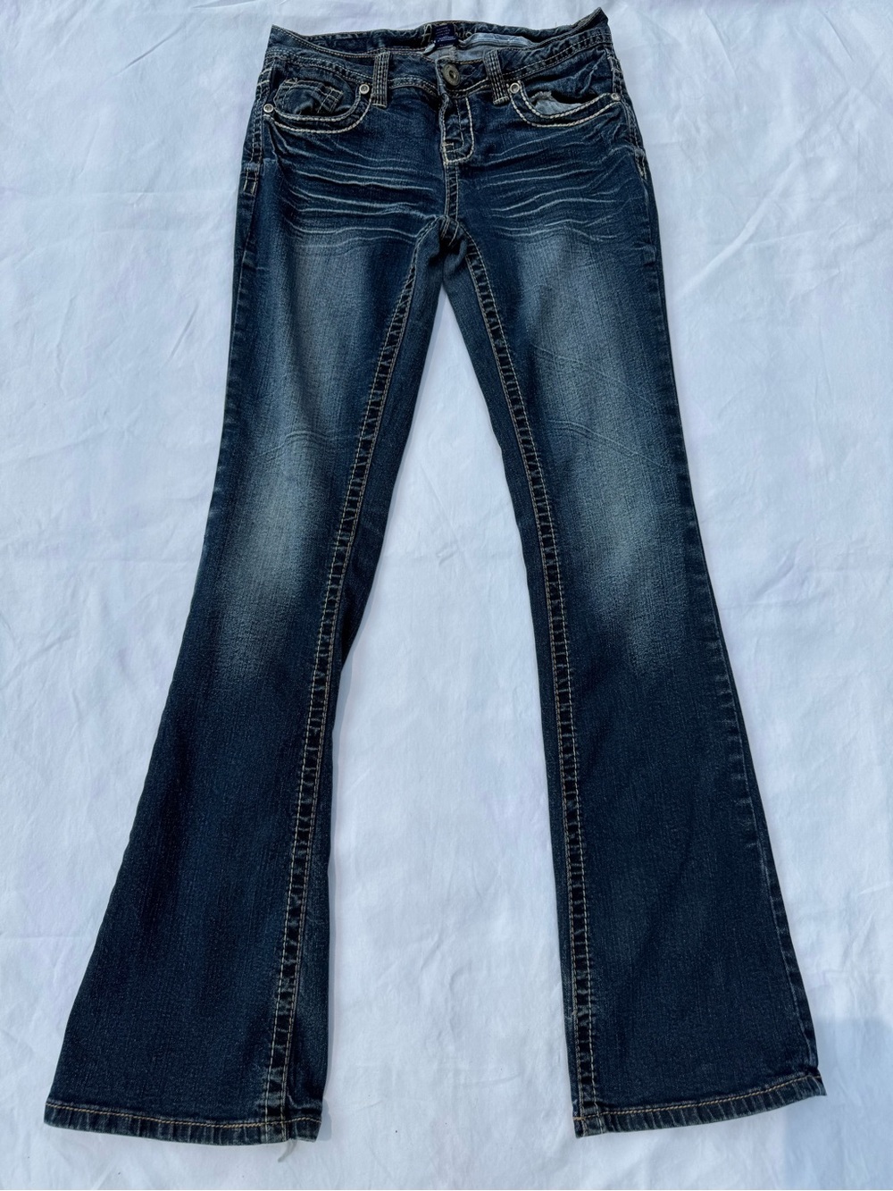 Amethyst Jeans Dark Blue Flare Jeans